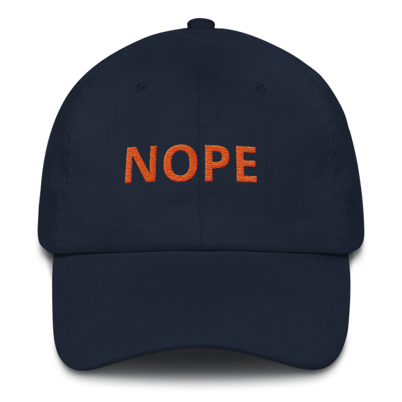 Navy Blue NOPE Hat