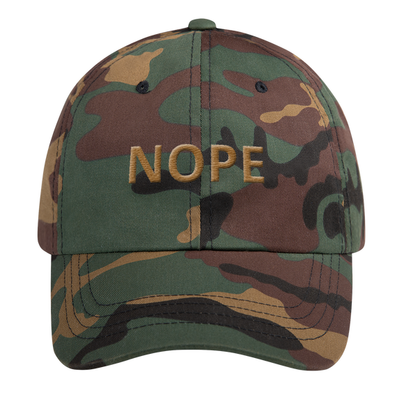 Camouflage NOPE  hat